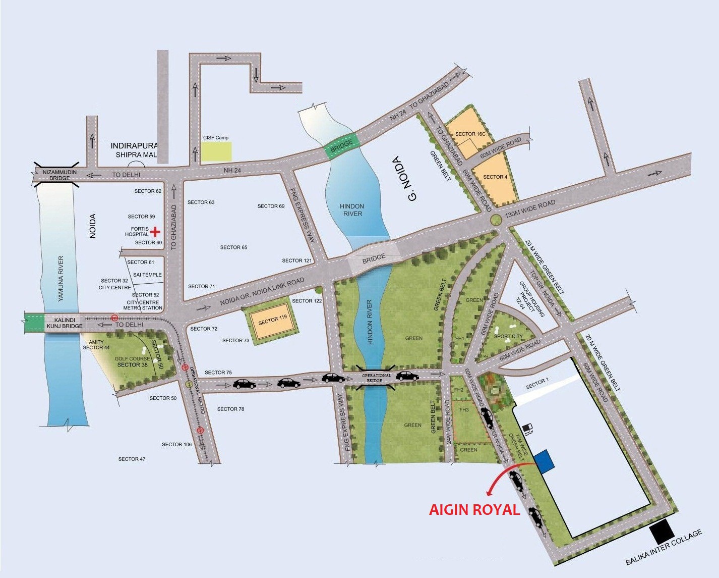 aig royal location map